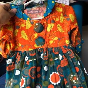 Jelly the Pug fall dress with hood.